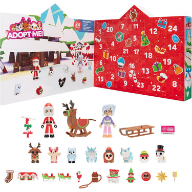 Adopt Me! Holiday Advent Calendar 24 Days of Toy Surprises - Planet Toys